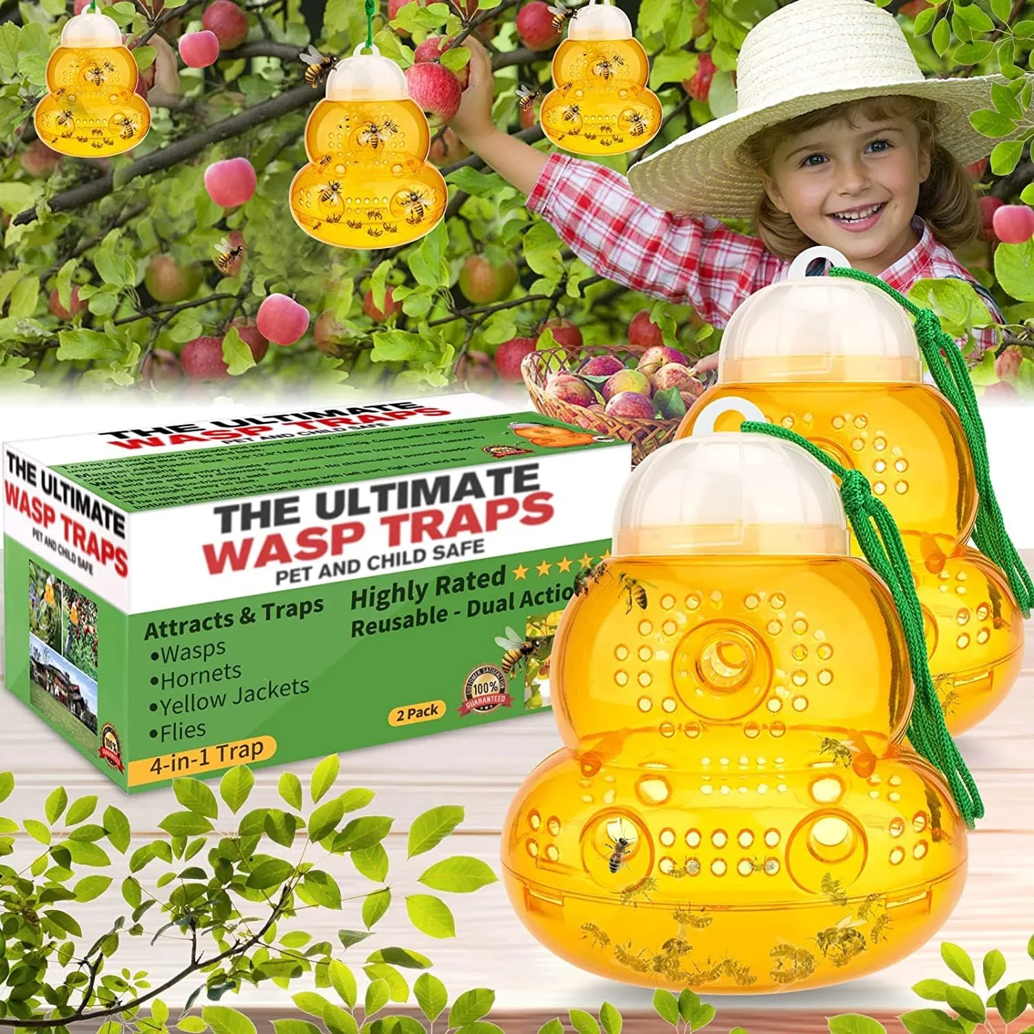 2pc Wasp Trap Bee Traps Fly Traps Catcher