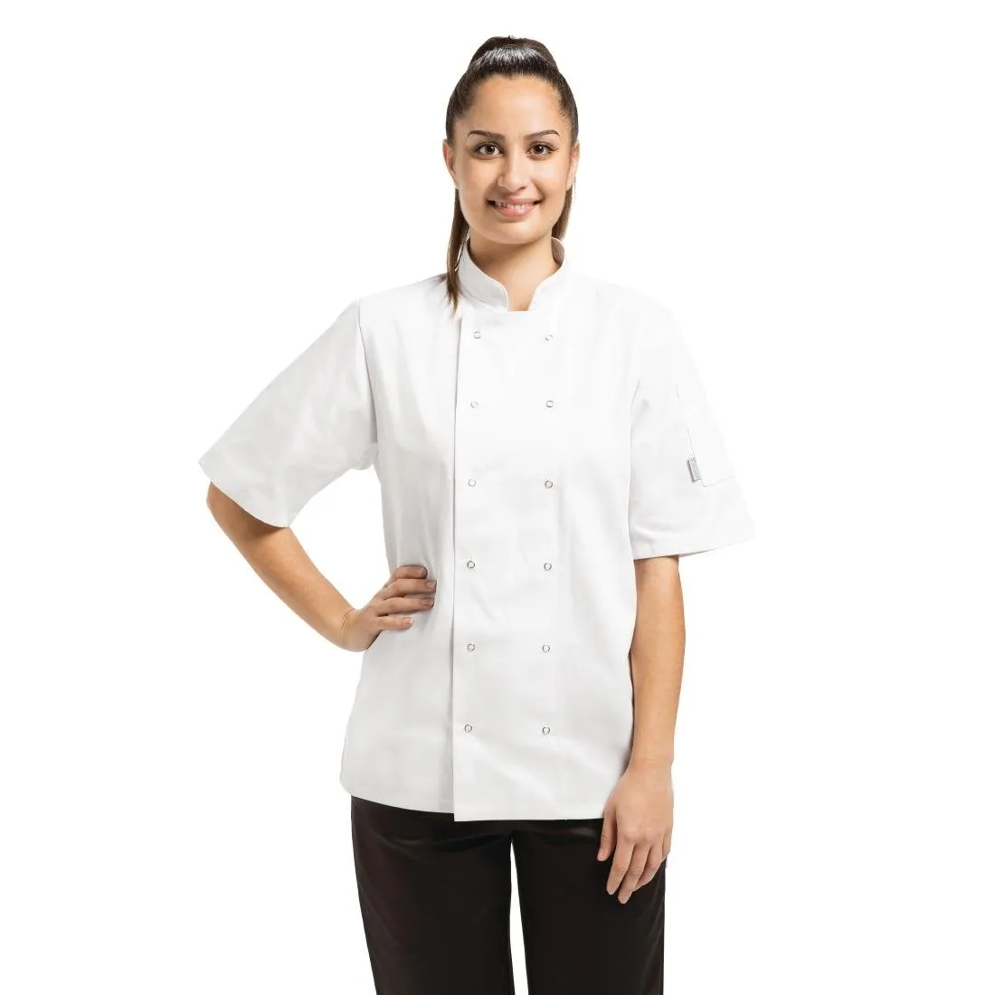 A211-M Whites Vegas Unisex Chefs Jacket Short Sleeve White M