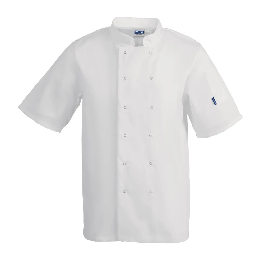 A211-M Whites Vegas Unisex Chefs Jacket Short Sleeve White M