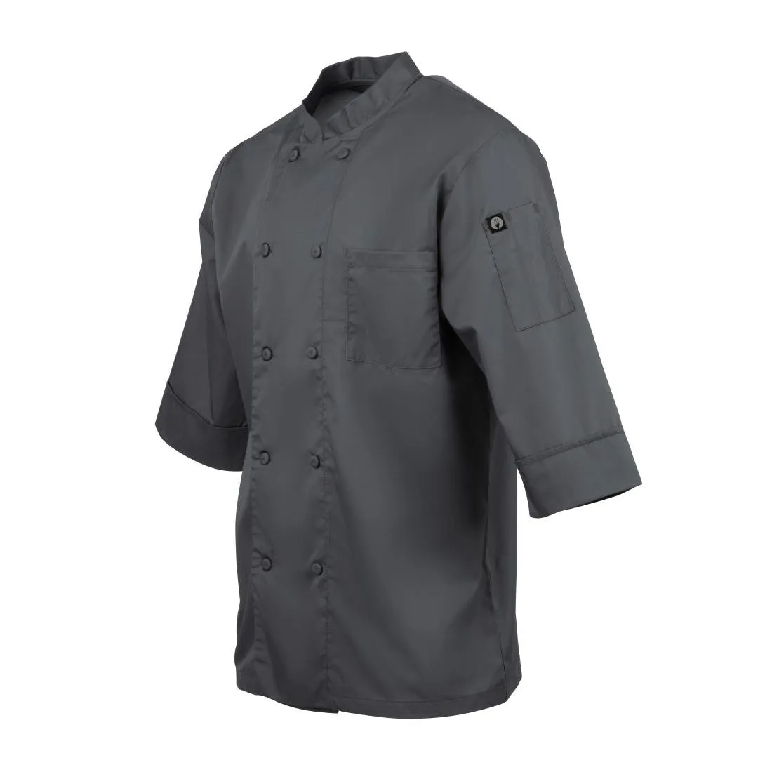 A934-XS Chef Works Unisex Chefs Jacket Grey XS