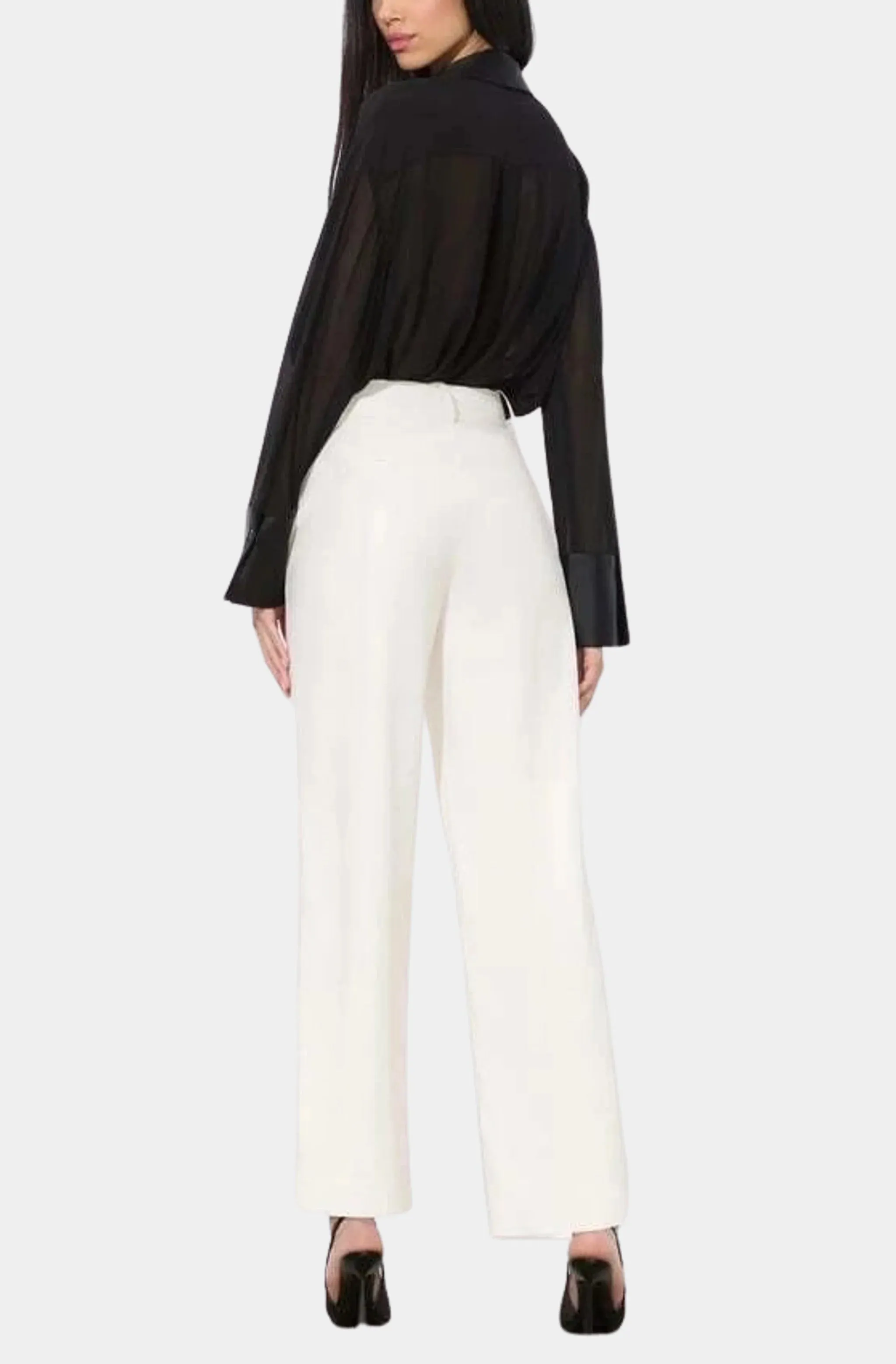 Alexander Vegan High Rise Slim Straight Ankle Length Trouser