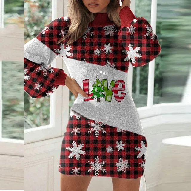 Amy Fashion - Elegant Lantern Long Sleeves Dresses
