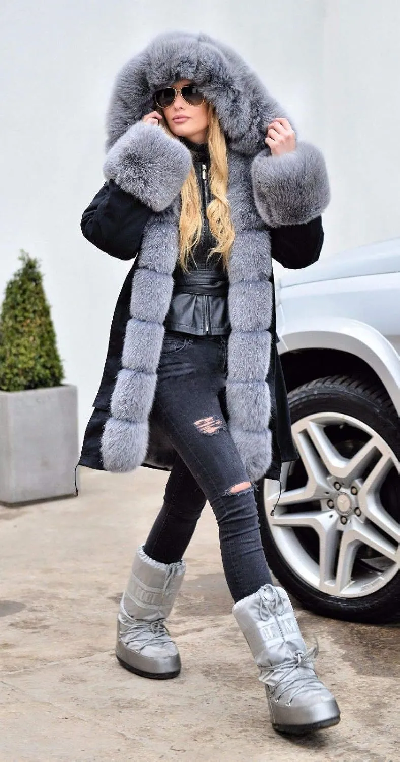 Aoxwomens Winter Coats for Women Puffer Jacket Lady Warm Thicken Long Parka Fall Spring Overcoat