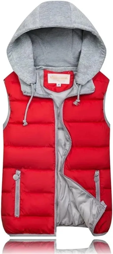 Autumn And Winter Korean Style Slim Down Waistcoat Women's Hooded Sleeveless Padded Jackets Ladies Cotton Vest
