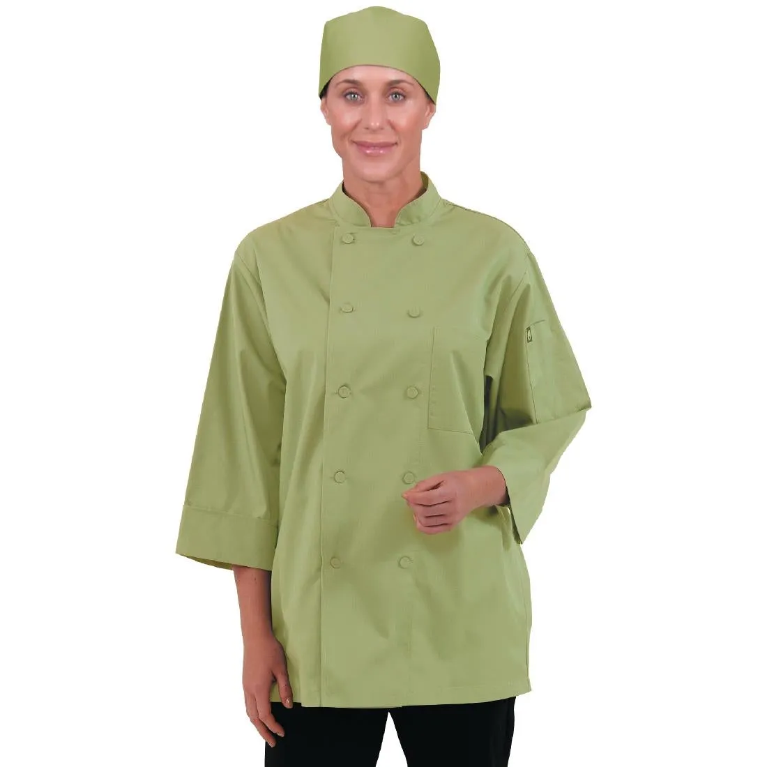 B107-M Chef Works Unisex Chefs Jacket Lime M