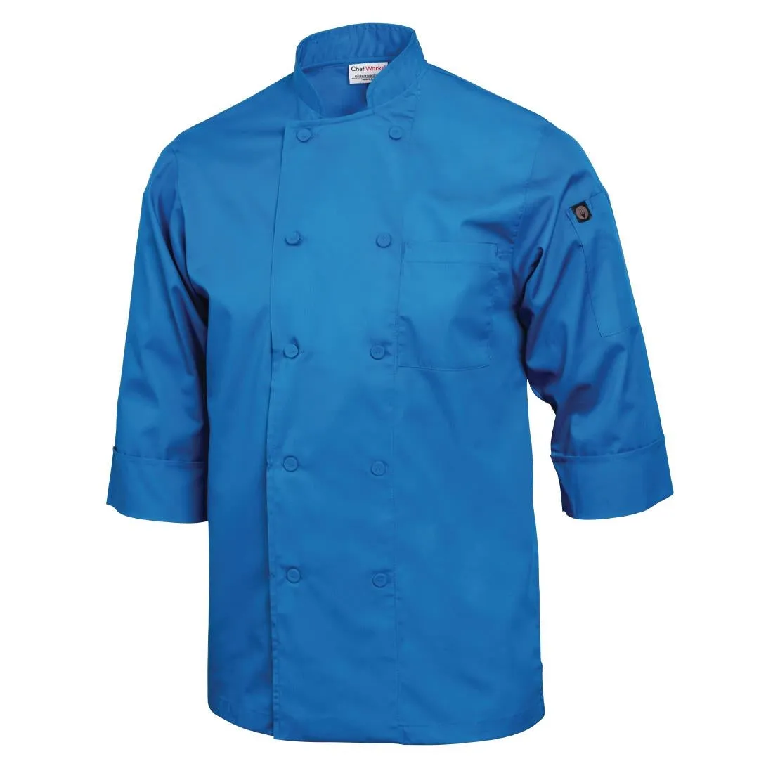 B178-XL Chef Works Unisex Chefs Jacket Blue XL