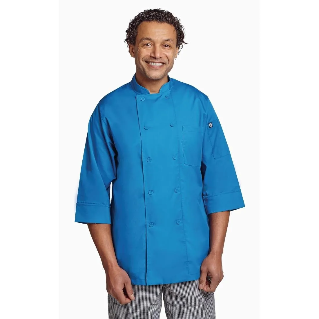 B178-XL Chef Works Unisex Chefs Jacket Blue XL