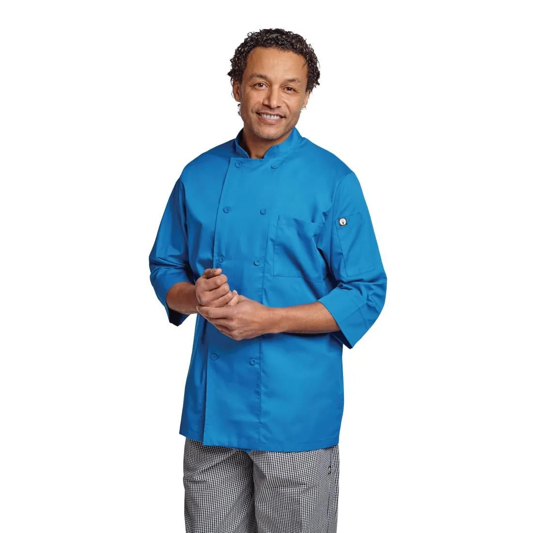 B178-XL Chef Works Unisex Chefs Jacket Blue XL