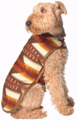 BROWN SOUTHWEST BLANKET COAT DOG SWEATER