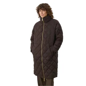 Cheas Quilted Long Jacket Chocolate Torte