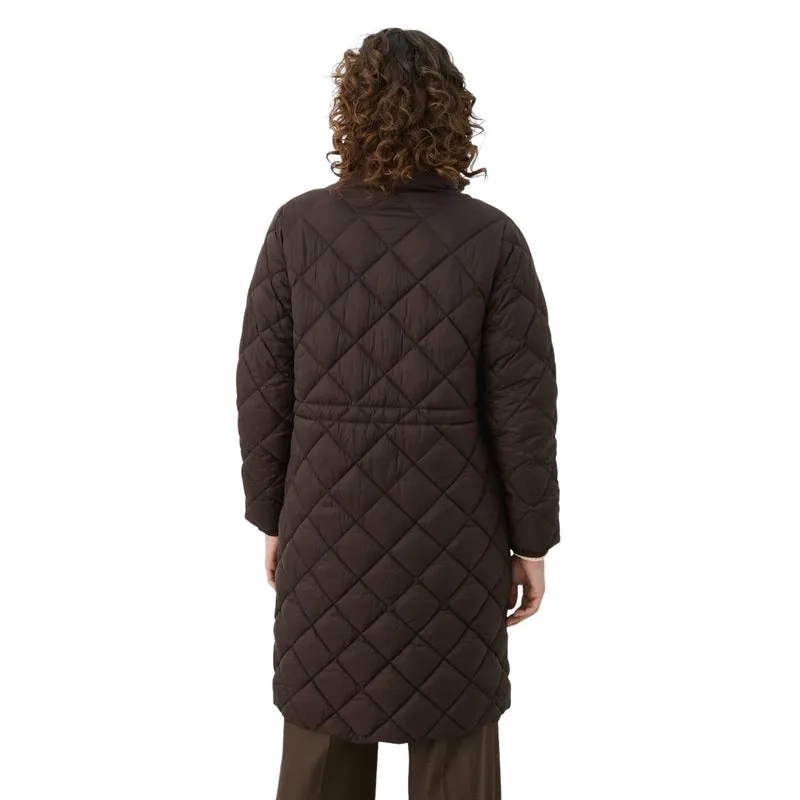 Cheas Quilted Long Jacket Chocolate Torte
