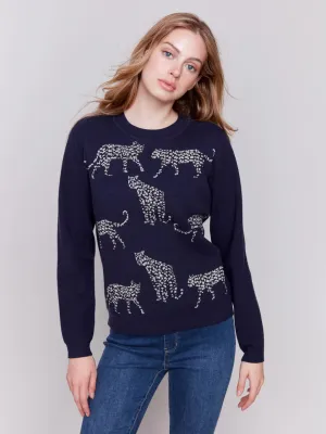 Cheetah Jacquard Sweater