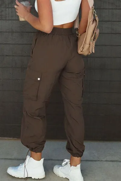 Chic Drawstring Trousers with Handy Pockets