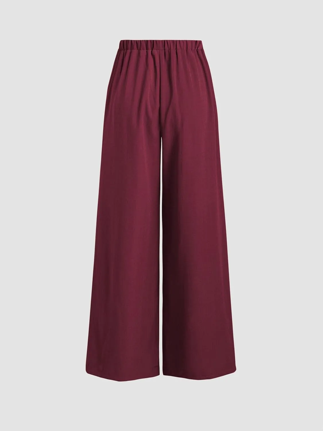 CIDER Palazzo Pants for Women Wide Leg Drawsting Elastic High Waisted Comfy Casual Flowy Pants with Pockets