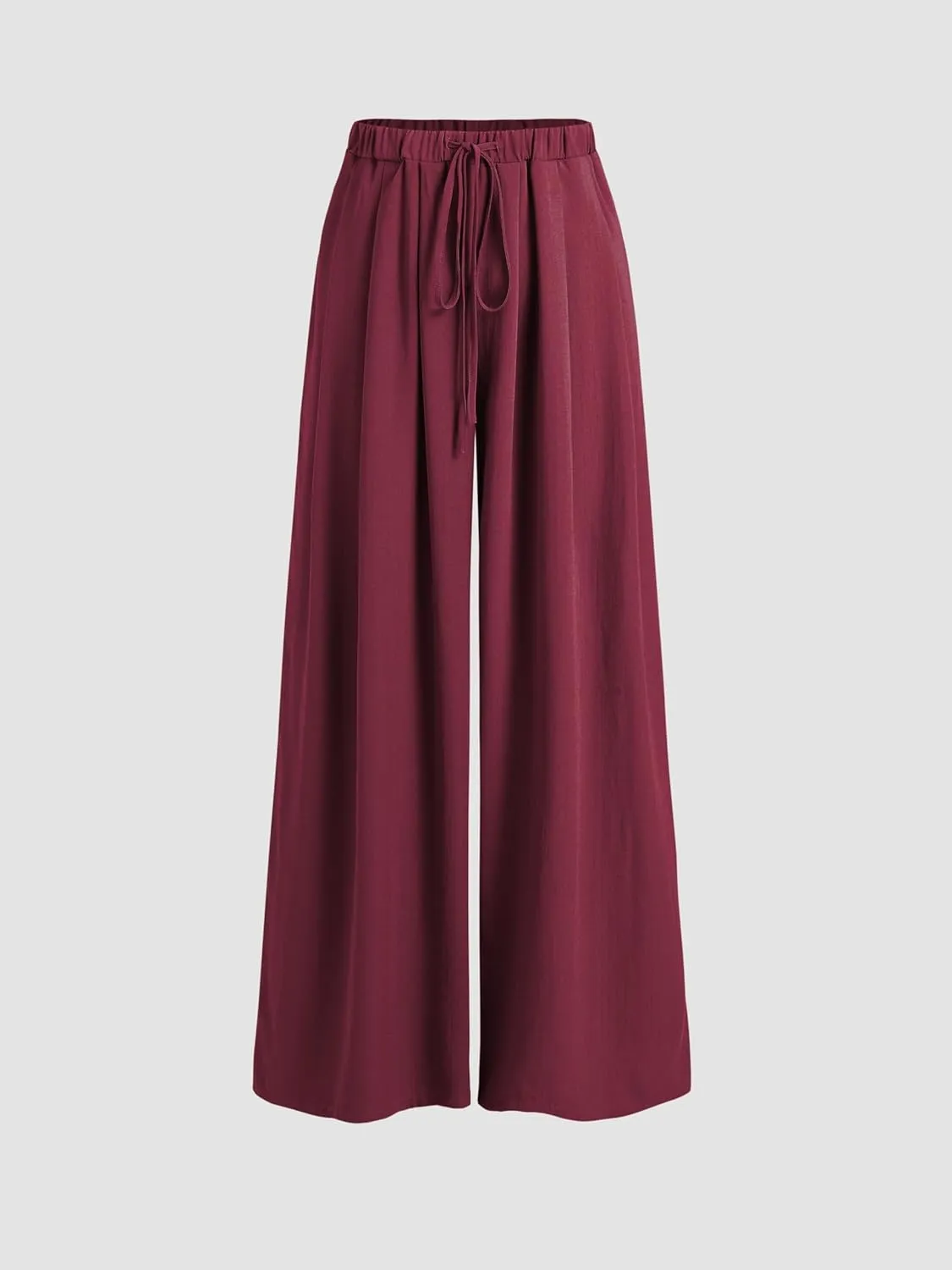 CIDER Palazzo Pants for Women Wide Leg Drawsting Elastic High Waisted Comfy Casual Flowy Pants with Pockets