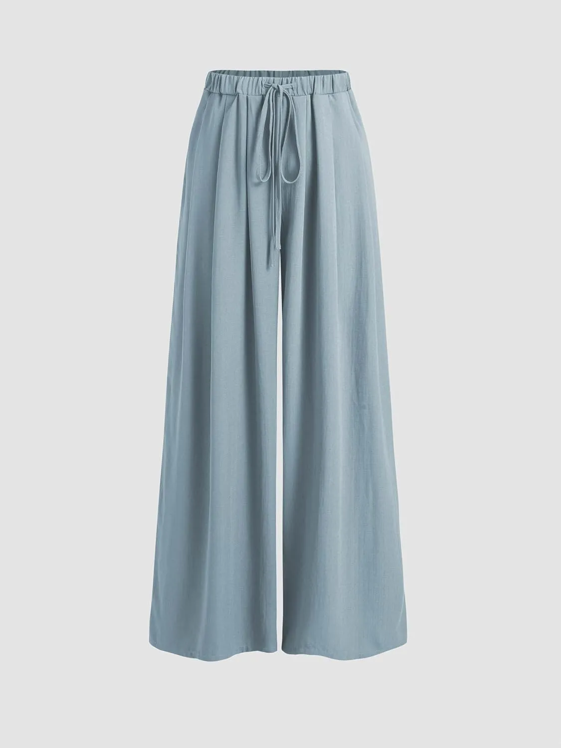 CIDER Palazzo Pants for Women Wide Leg Drawsting Elastic High Waisted Comfy Casual Flowy Pants with Pockets
