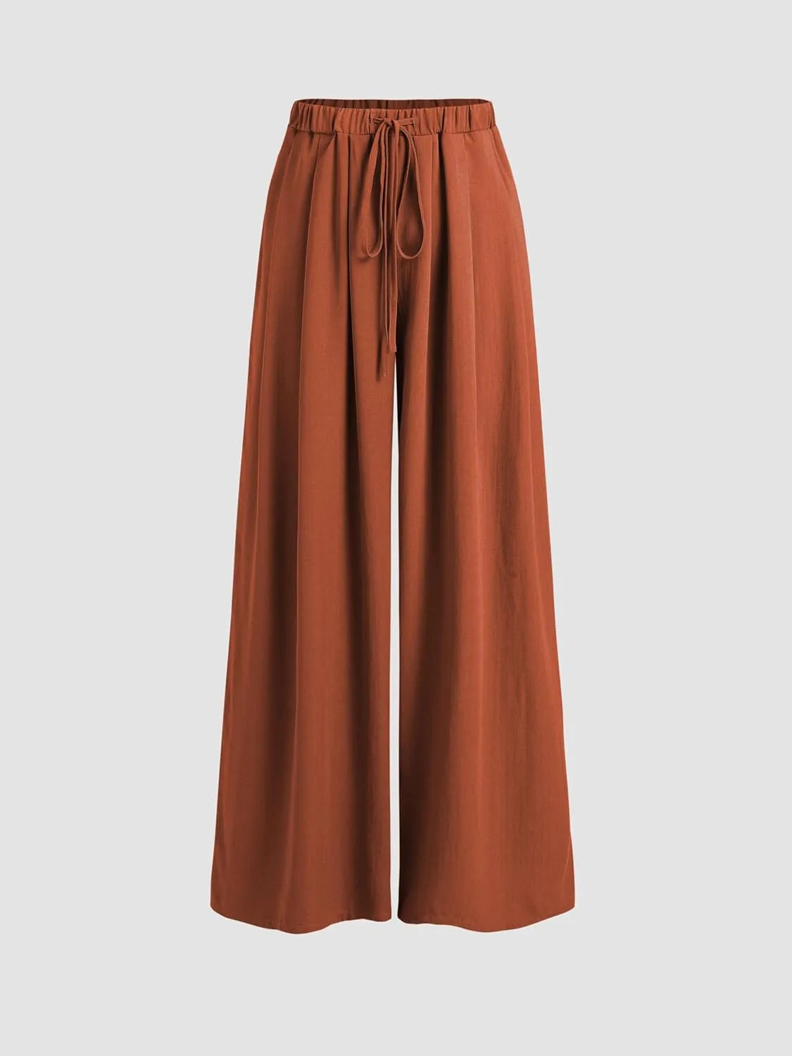 CIDER Palazzo Pants for Women Wide Leg Drawsting Elastic High Waisted Comfy Casual Flowy Pants with Pockets
