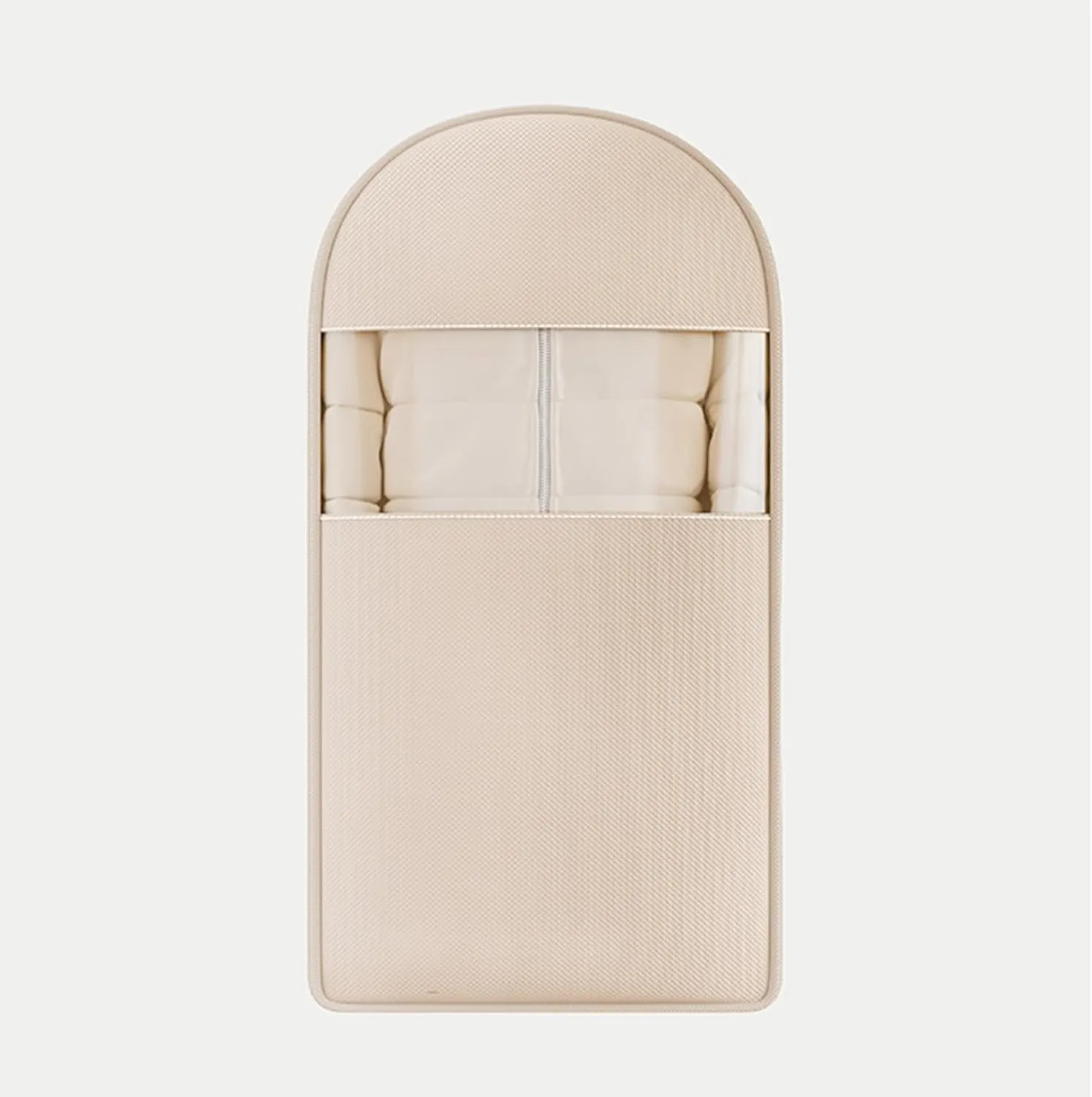 Clear Window Clothes Rack Cover, Garment Bags for Hanging Clothes, with Zipper, Winter Coat Storage for Wardrobe, Coat Hanger(Beige,58x15x90cm/23x6x35in)
