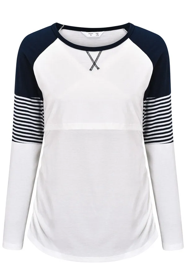 Comfortable Long-Sleeved Top Breastfeeding Loose Pajamas