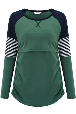 Comfortable Long-Sleeved Top Breastfeeding Loose Pajamas