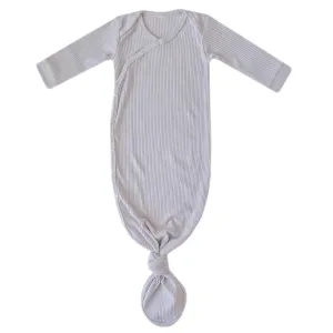 Copper Pearl - Newborn Knotted Gown - Ash Rib