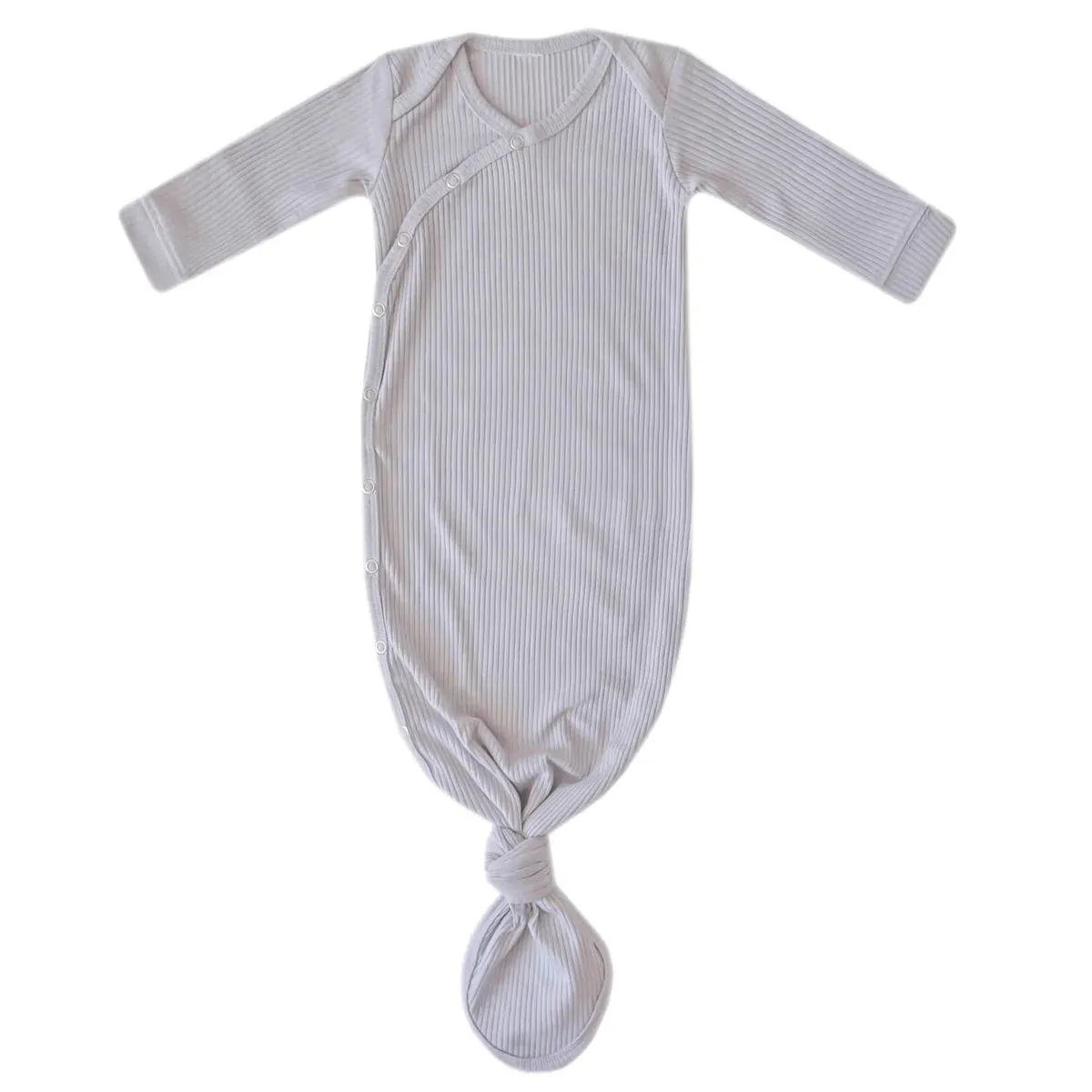 Copper Pearl - Newborn Knotted Gown - Ash Rib