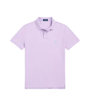 Custom Slim Fit Mesh Polo Shirt - Purple