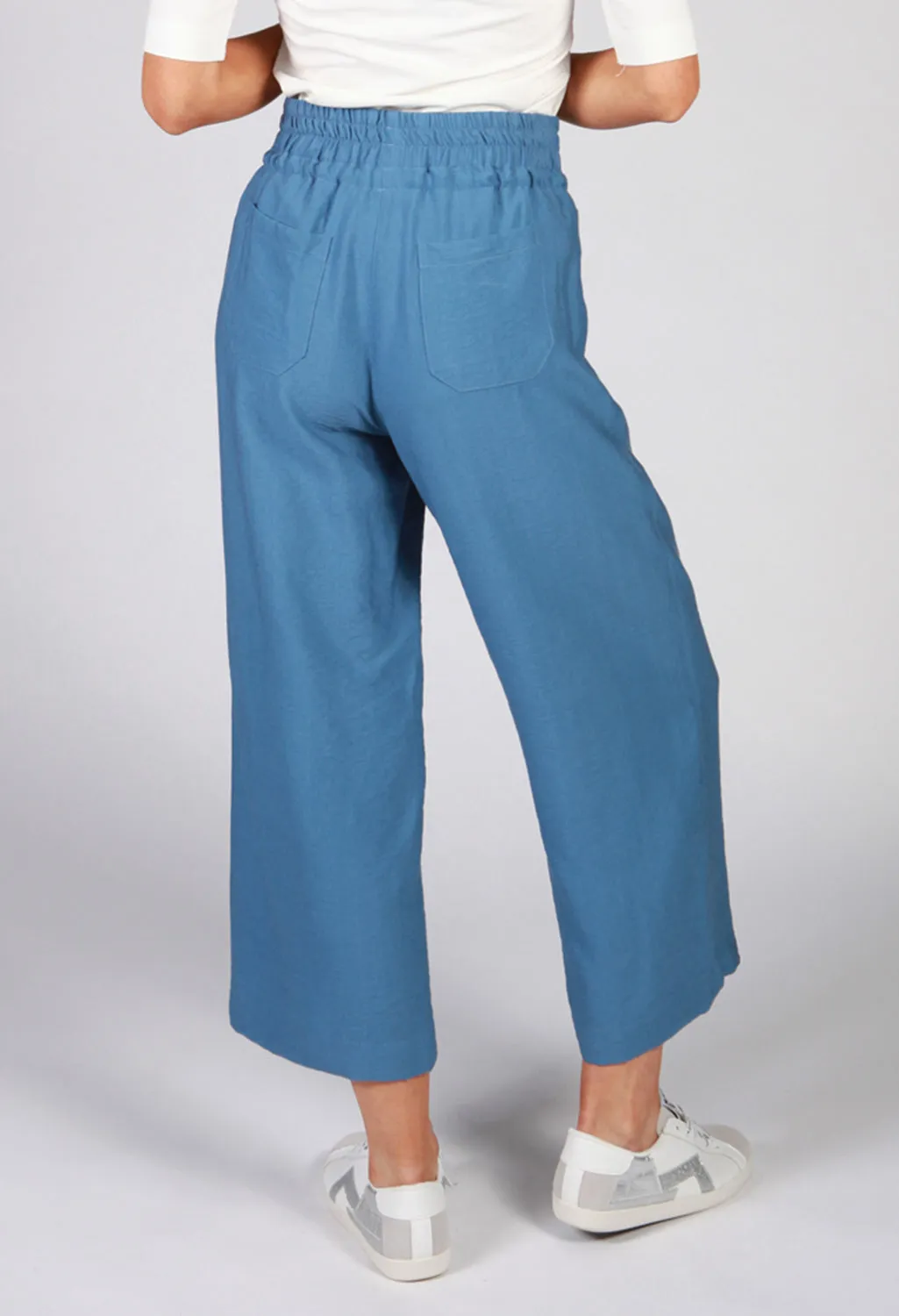 Denim Blue Drawstring Trousers