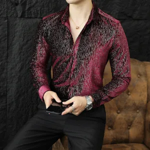 Dominic  Glnzendes Slim Fit Herrenhemd