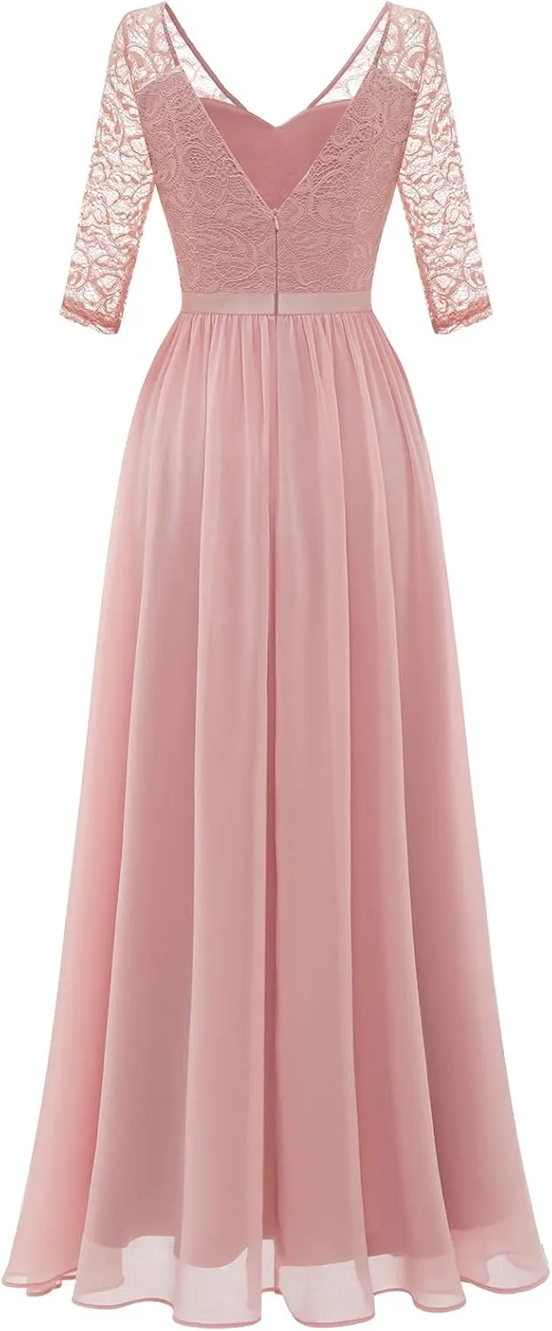 DRESSTELLS Formal Dresses for Women 2024 Wedding Guest Dress Cocktail Dresses Long Prom Dress