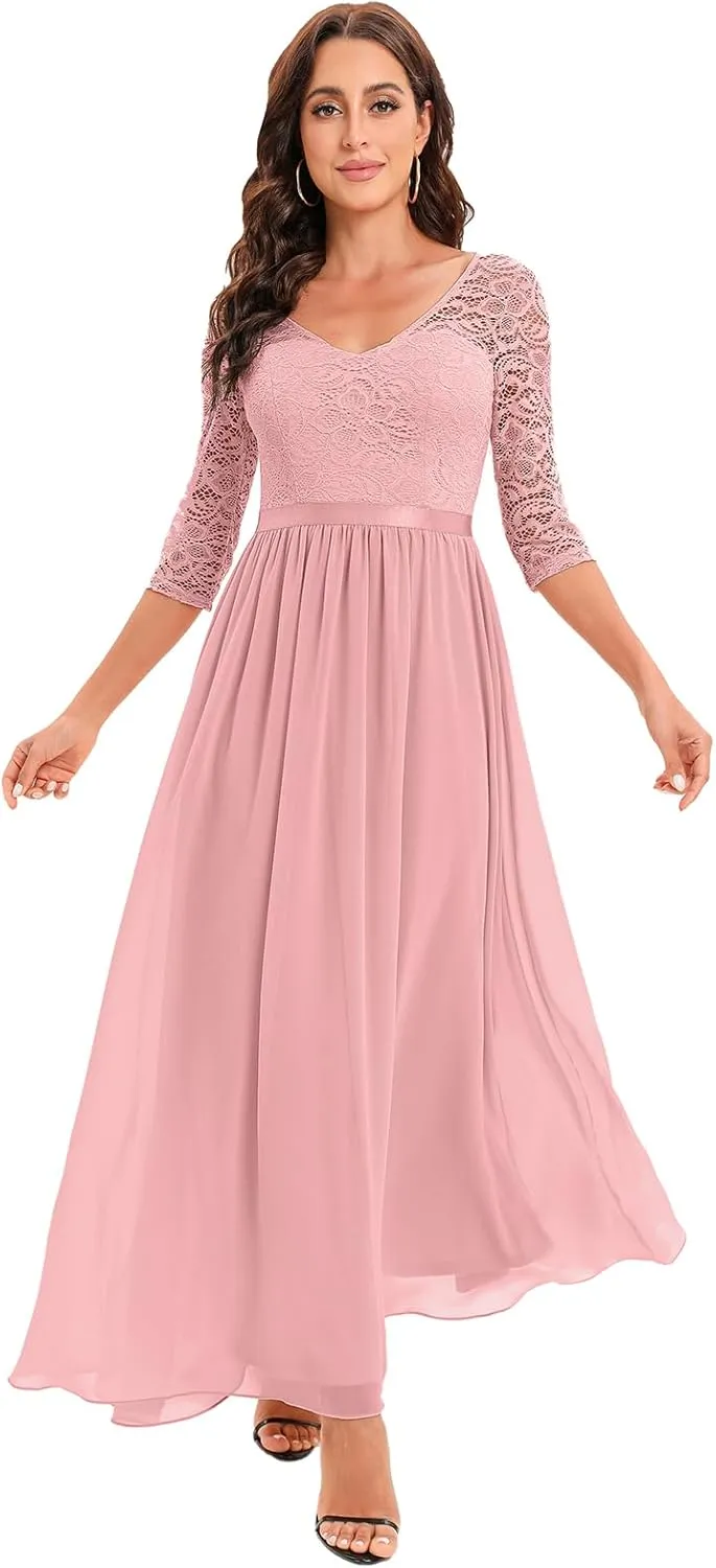 DRESSTELLS Formal Dresses for Women 2024 Wedding Guest Dress Cocktail Dresses Long Prom Dress