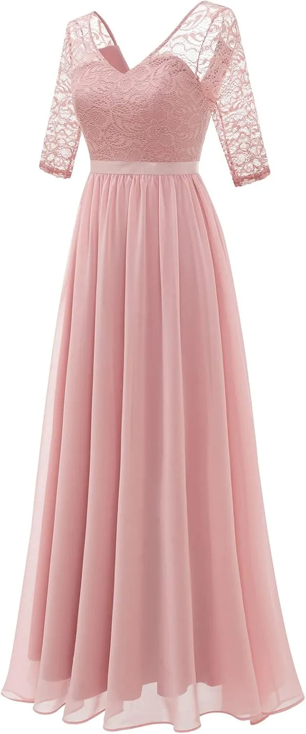 DRESSTELLS Formal Dresses for Women 2024 Wedding Guest Dress Cocktail Dresses Long Prom Dress