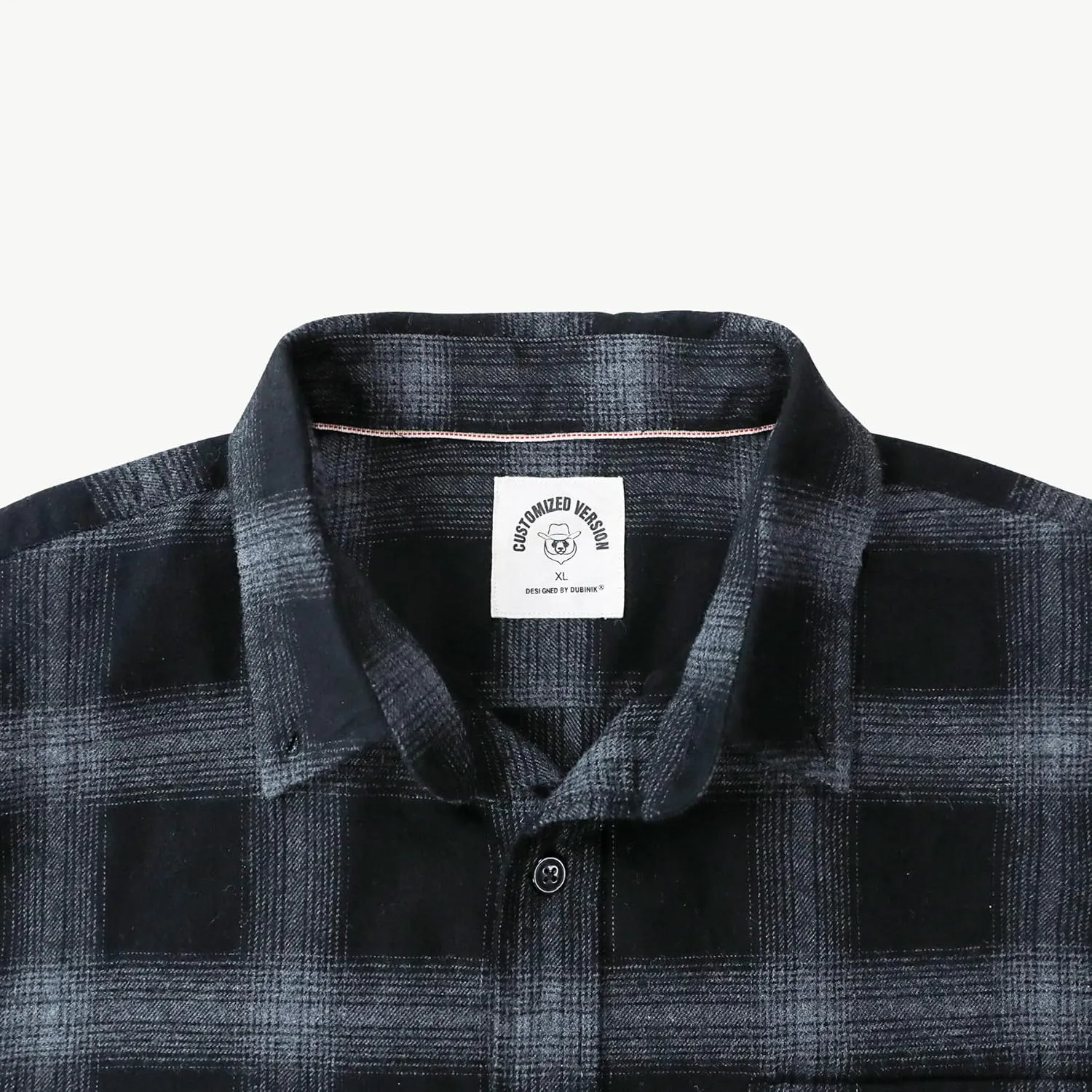Dubinik Flannel Shirt for Men 100% Cotton Mens Flannel Shirts Long Sleeve Plaid Soft Casual Button Down Shirt Men