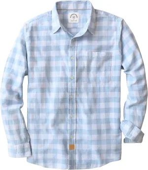 Dubinik Flannel Shirt for Men 100% Cotton Mens Flannel Shirts Long Sleeve Plaid Soft Casual Button Down Shirt Men