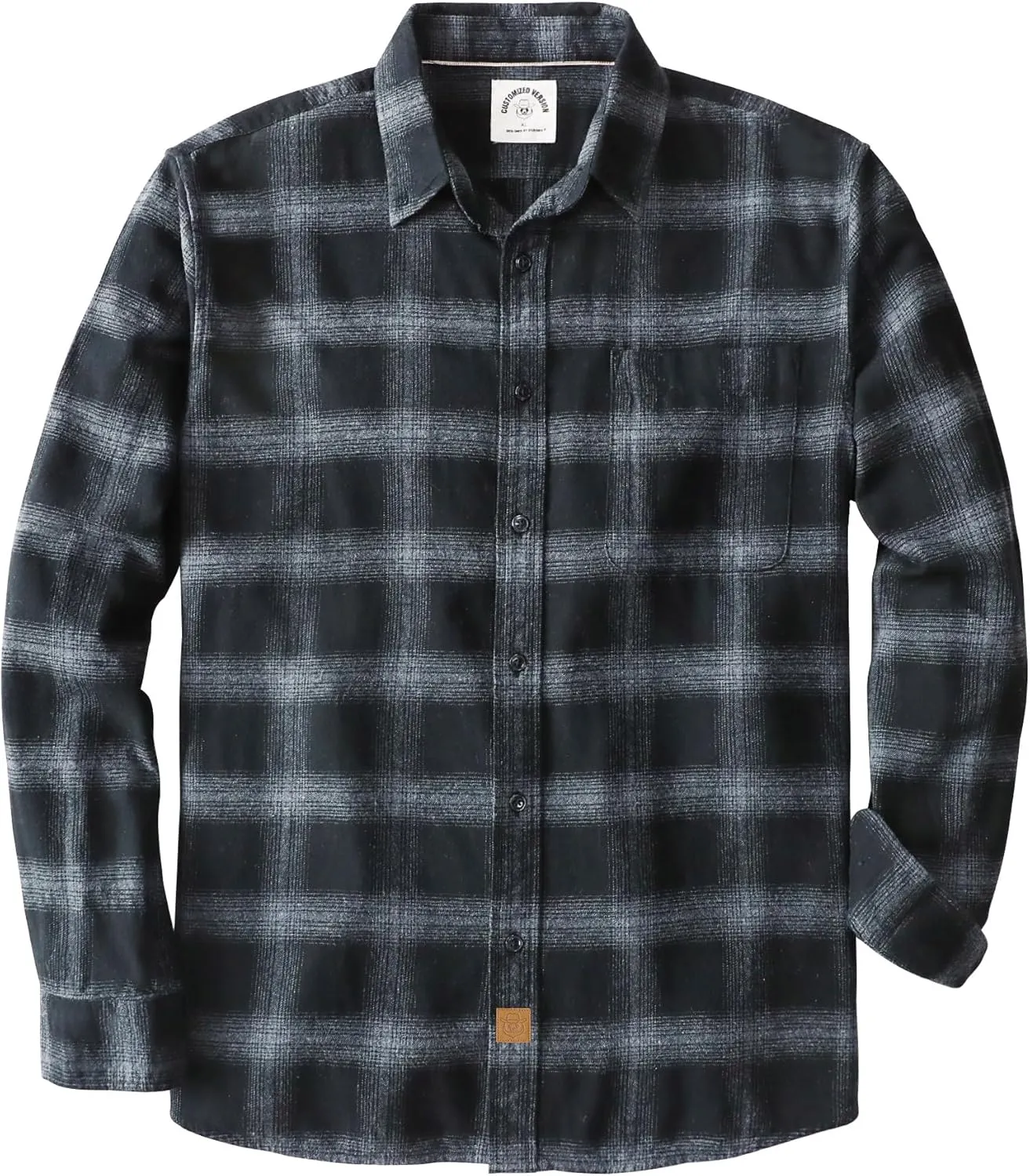 Dubinik Flannel Shirt for Men 100% Cotton Mens Flannel Shirts Long Sleeve Plaid Soft Casual Button Down Shirt Men