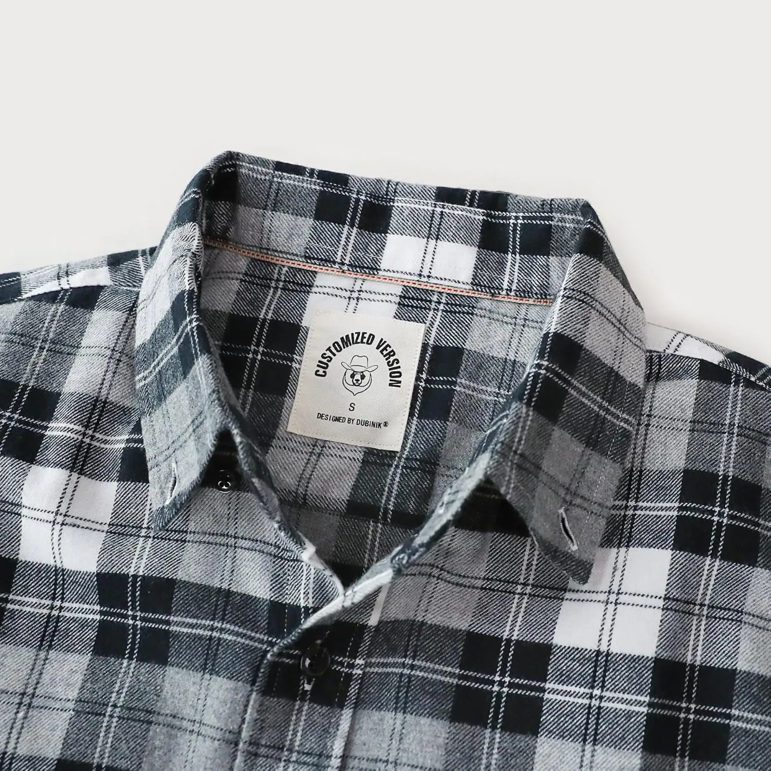 Dubinik Flannel Shirt for Men 100% Cotton Mens Flannel Shirts Long Sleeve Plaid Soft Casual Button Down Shirt Men