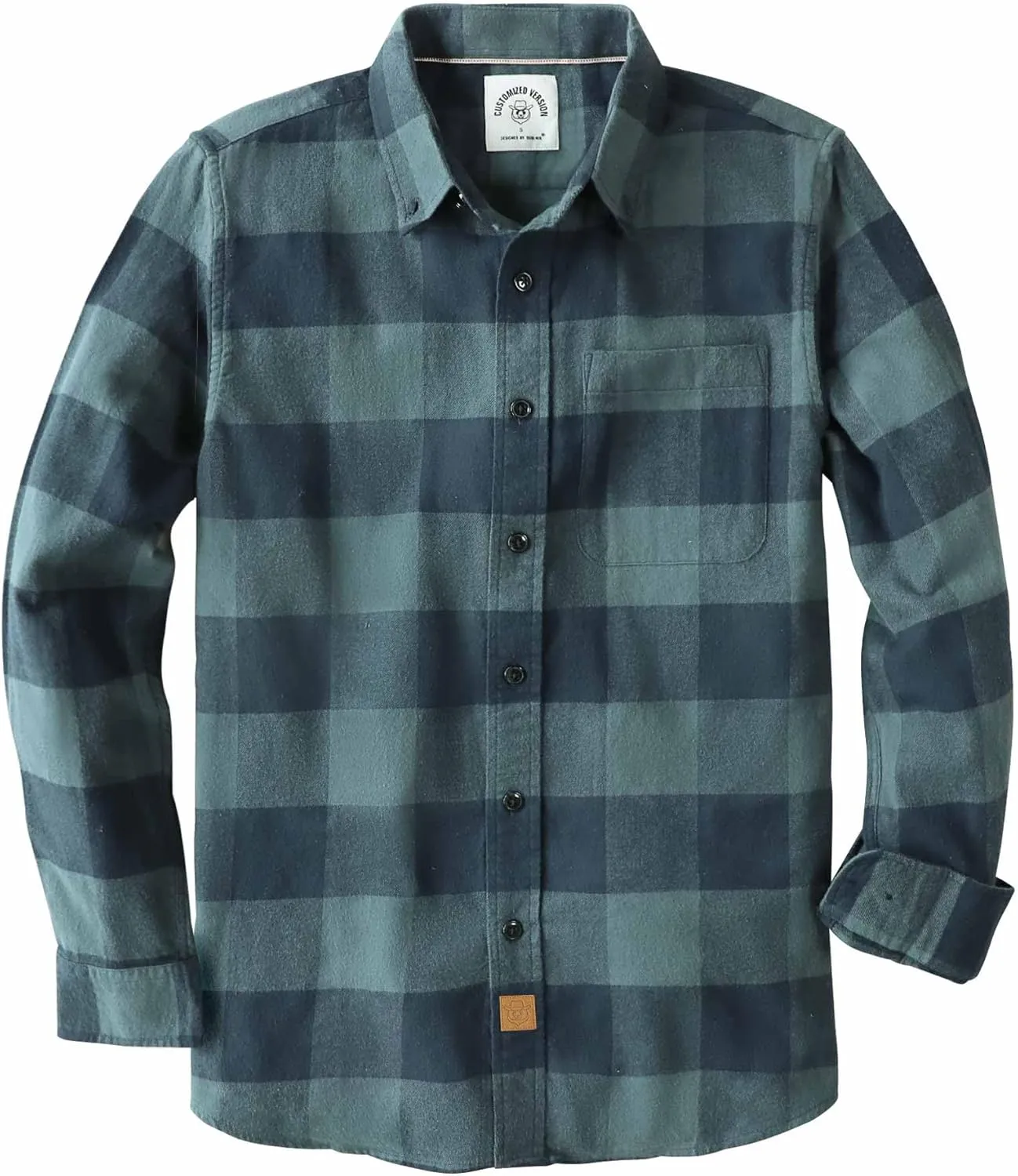 Dubinik Flannel Shirt for Men 100% Cotton Mens Flannel Shirts Long Sleeve Plaid Soft Casual Button Down Shirt Men