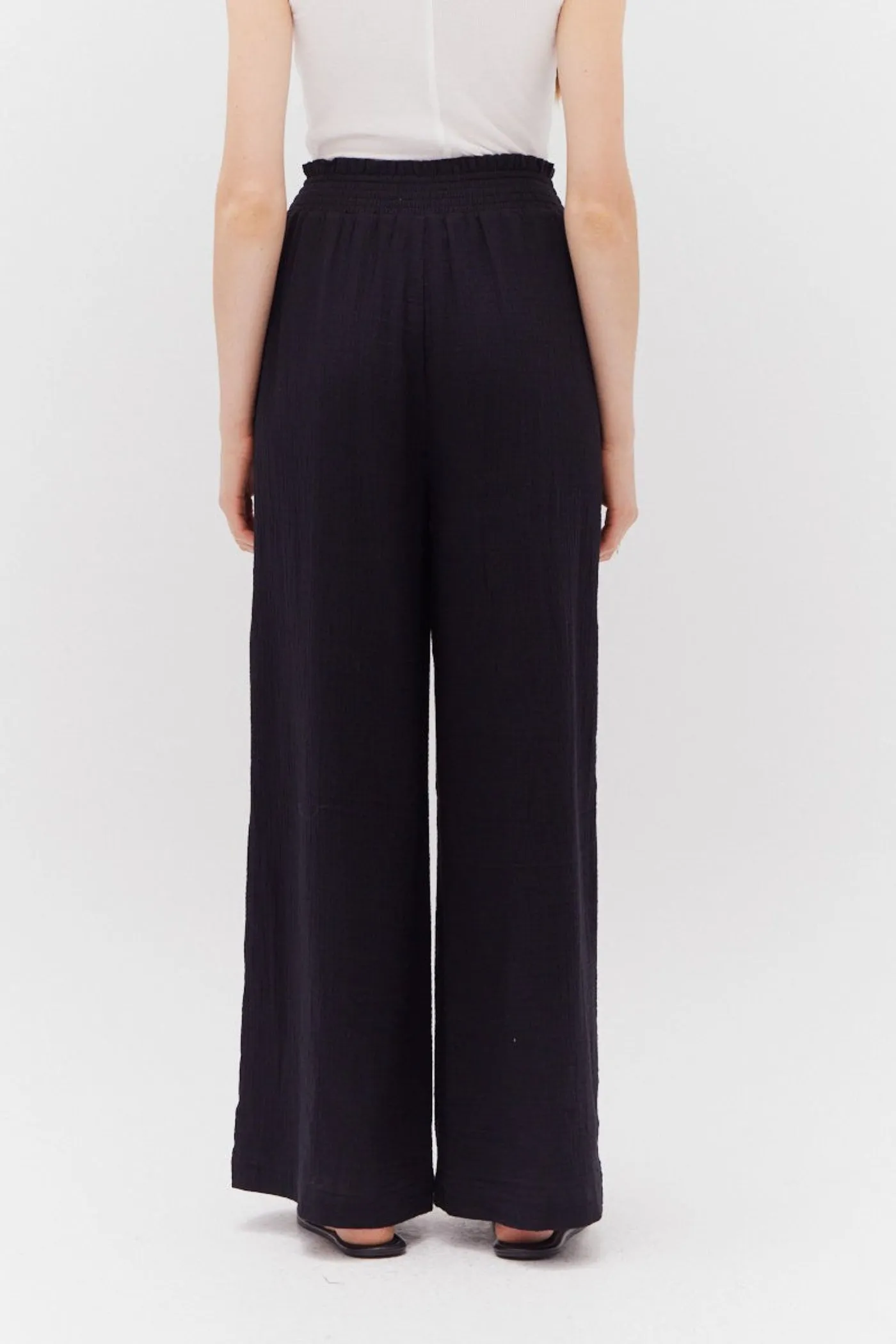 EMMY MOCKING WAIST GUAZE PANTS