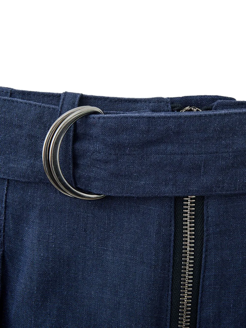 Emporio Armani Chic Oversize Linen Denim Effect Trousers