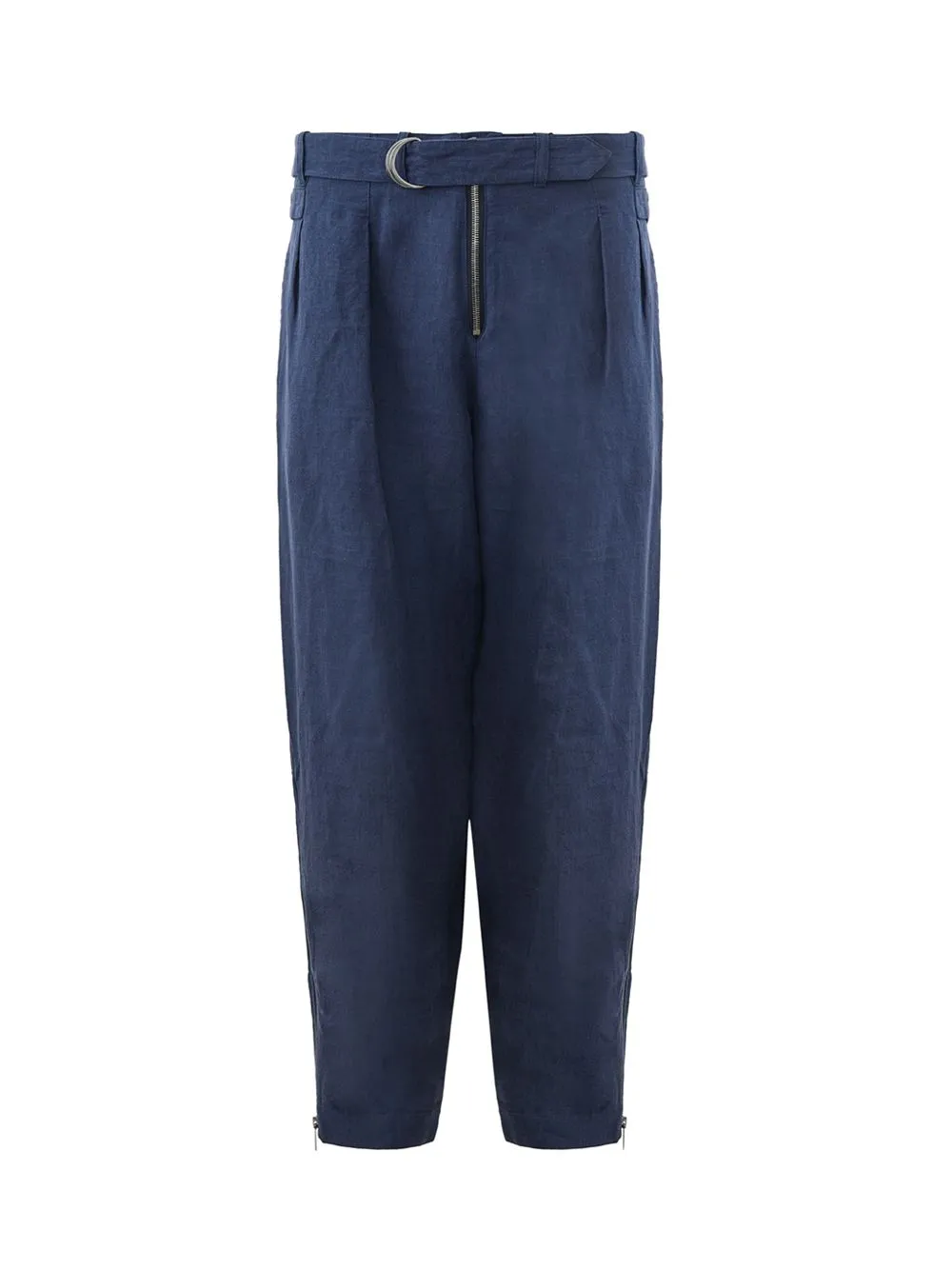 Emporio Armani Chic Oversize Linen Denim Effect Trousers