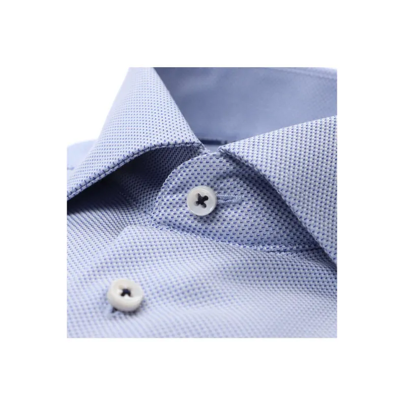 ETERNA 1863 MODERN FIT SHIRT BLUE TEXTURED 8191.X669.14