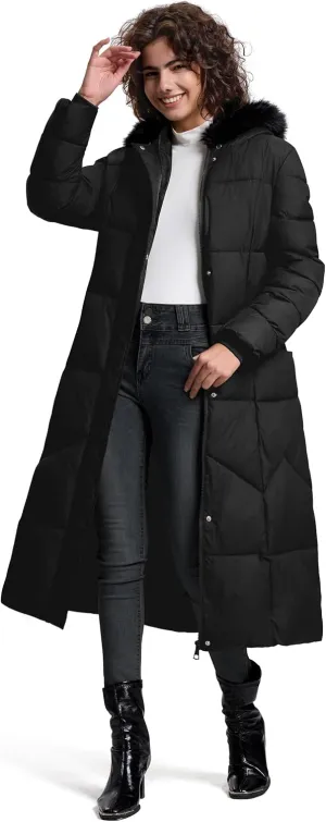Fengbay Long Puffer Coat Women Down Jacket Parkas Waterproof Warm Long Winter Coats for Women With Hood