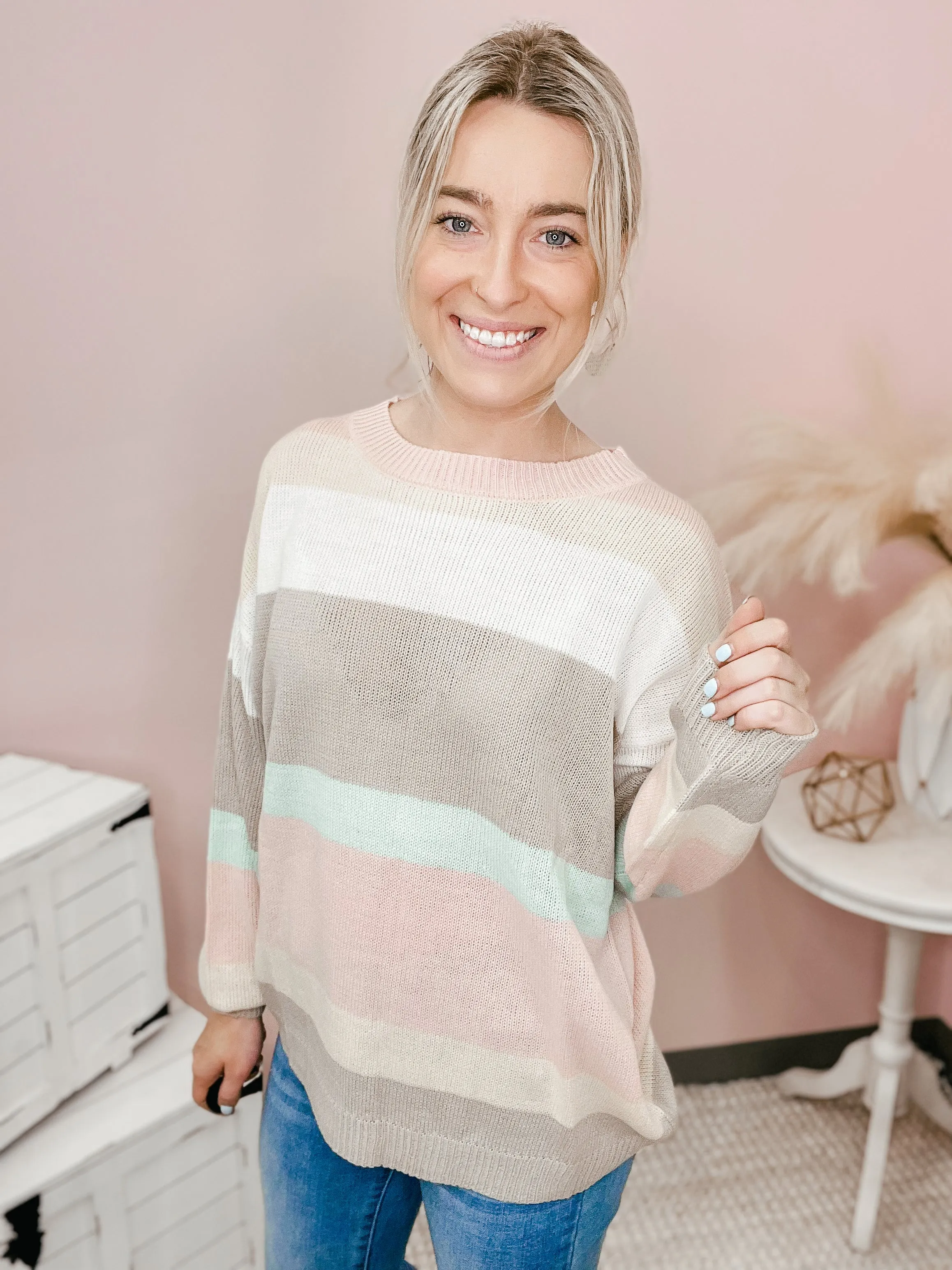 FINAL SALE Sew in Love: Pastel Haze Sweater