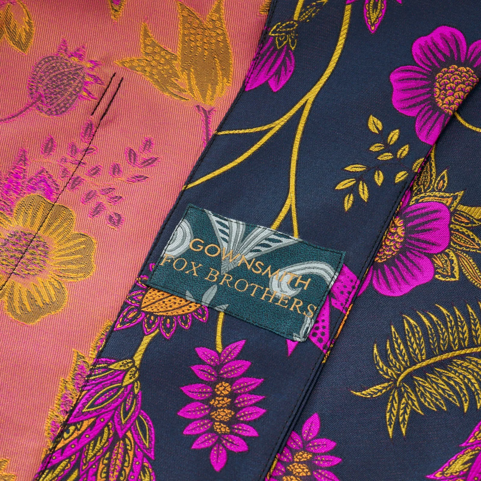 Fox Silk Anemone Lounge Gown in Magenta
