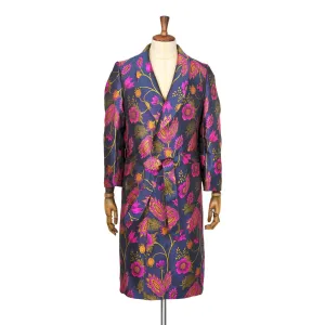 Fox Silk Anemone Lounge Gown in Magenta