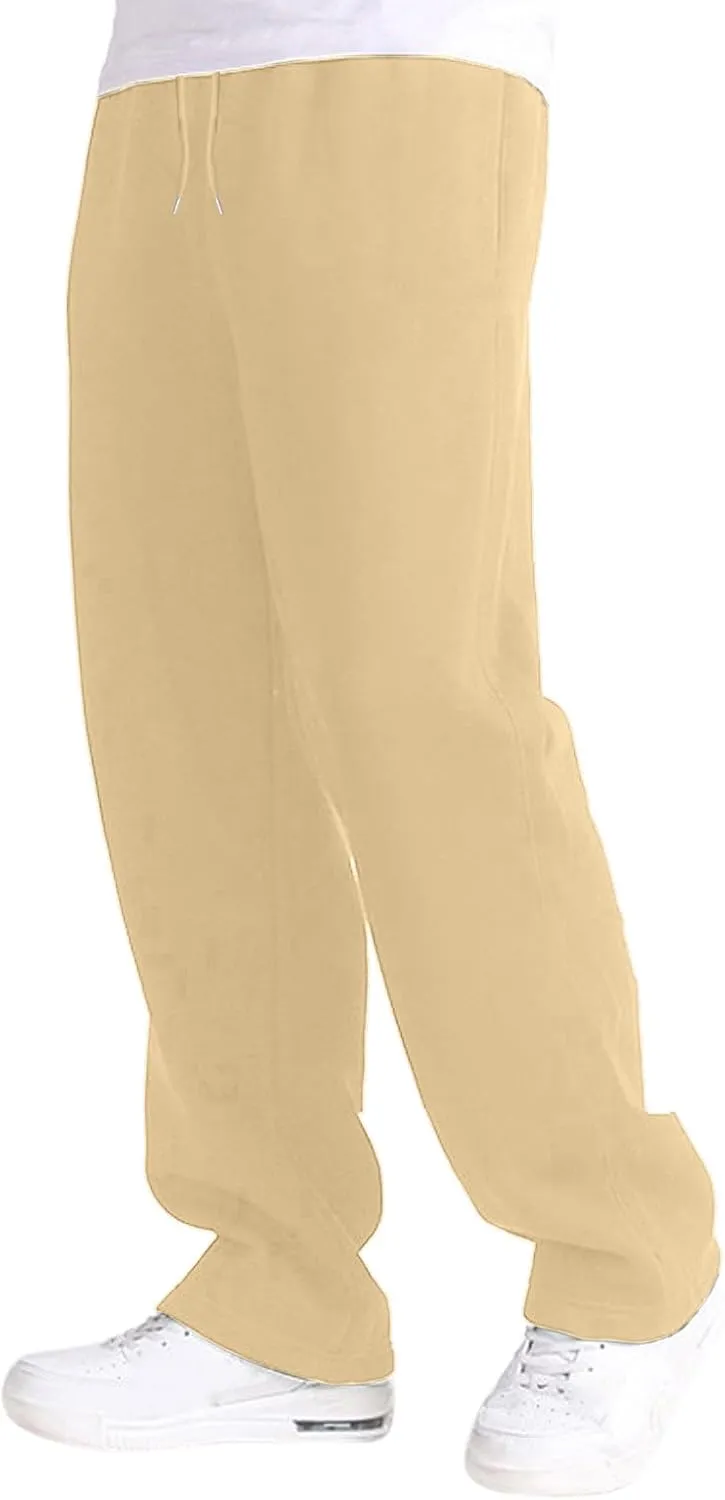 FZVYD Men's Sweatpants Athletic Lounge Pants Elastic Waist Drawstring Casual Joggers Relaxed Tapered Trousers with Pockets