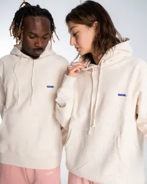Gank Embroidered Hoodie (Cream Speckle)