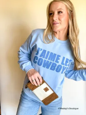 Gina Tees I Love Cowboys Pullover