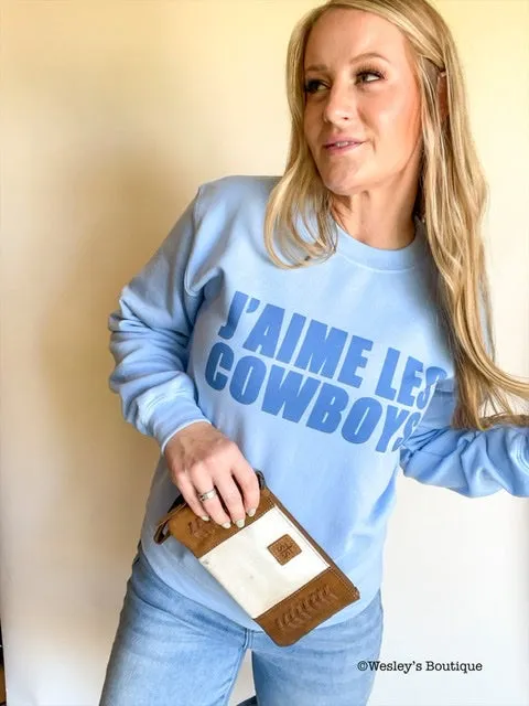 Gina Tees I Love Cowboys Pullover