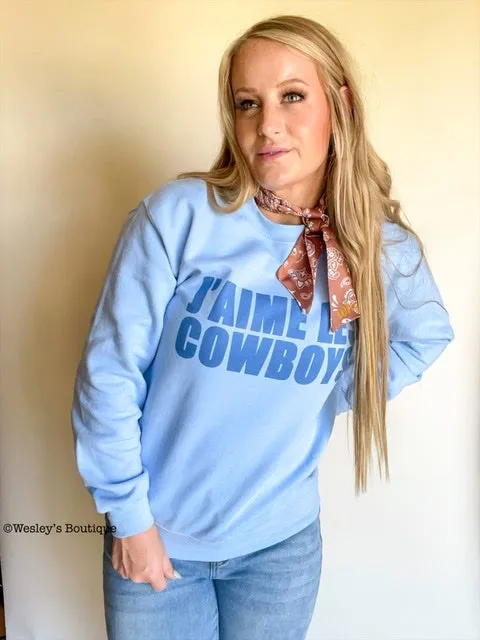 Gina Tees I Love Cowboys Pullover